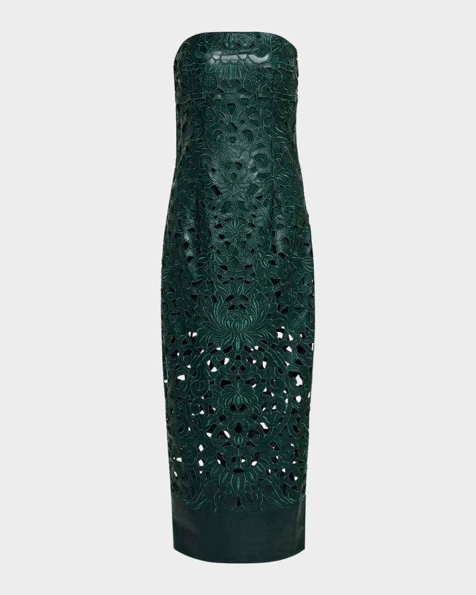 Raylene Cutout Vegan Leather Gown